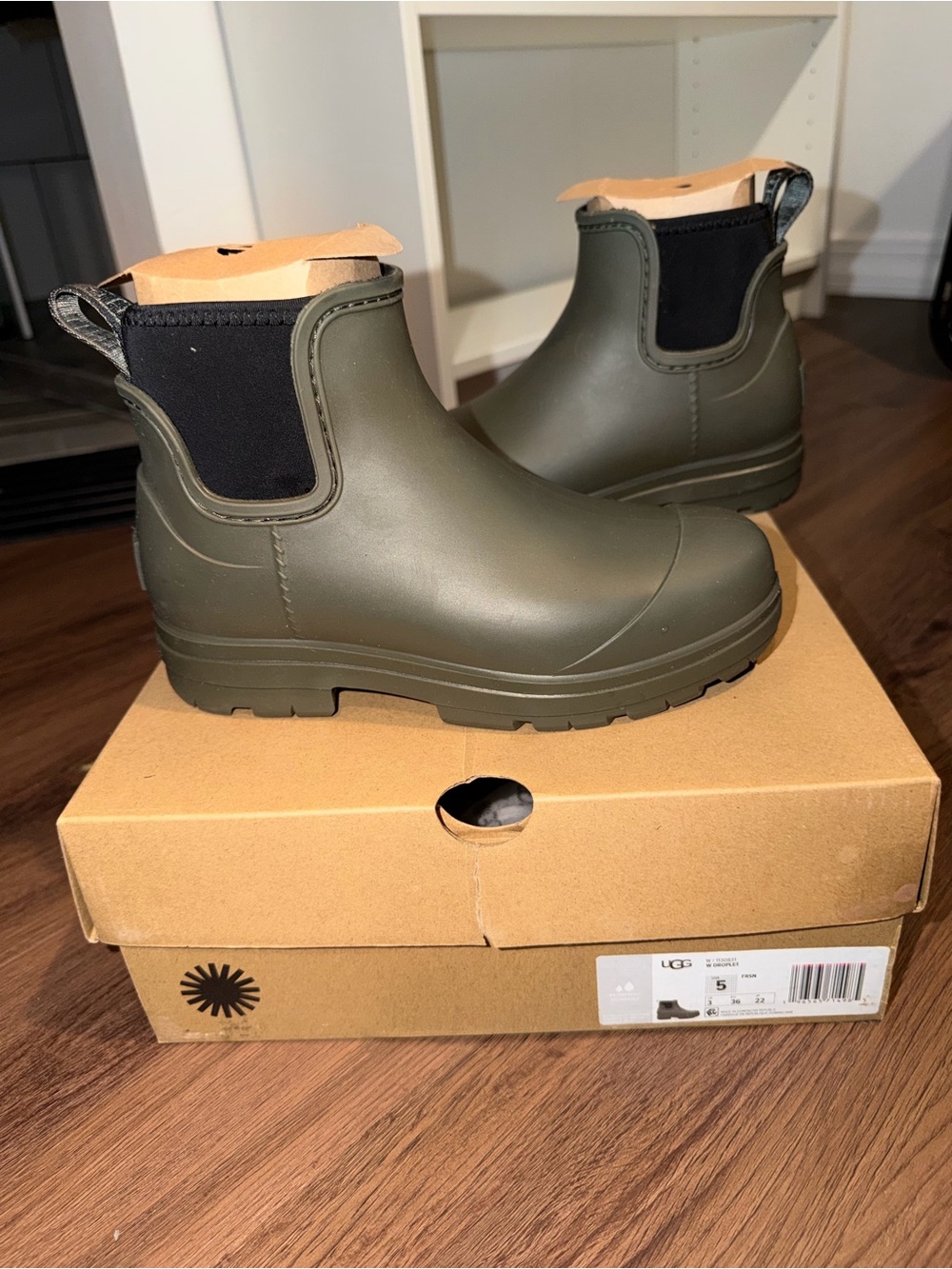 UGG Olive Chelsea Waterproof Rain Boots